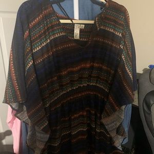 Fall colored dress with glitter sleeves